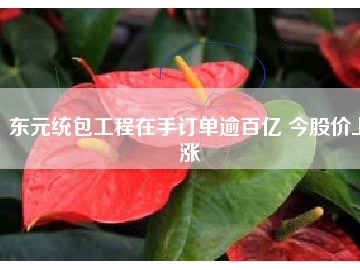 东元统包工程在手订单逾百亿 今股价上涨