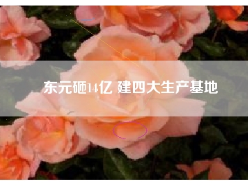 东元砸14亿 建四大生产基地
