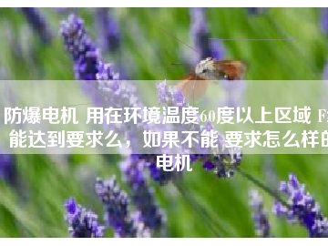 防爆电机 用在环境温度60度以上区域 F级能达到要求么，如果不能 要求怎么样的电机