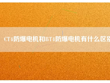 CT4防爆电机和BT4防爆电机有什么区别
