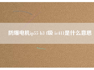 防爆电机ip55 b3 f级 ic411是什么意思