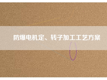 防爆电机定、转子加工工艺方桉