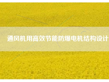 通风机用高效节能防爆电机结构设计