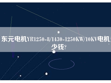 东元电机YR1250-8/1430-1250KW/10KV电机多少钱?