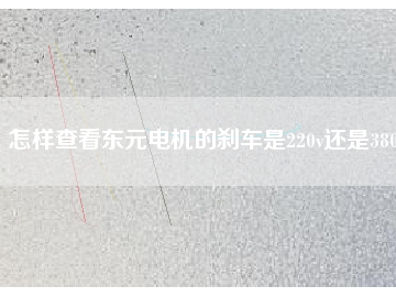 怎样查看东元电机的刹车是220v还是380v