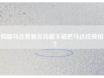 伺服马达想要反转能不能把马达线换相呢？