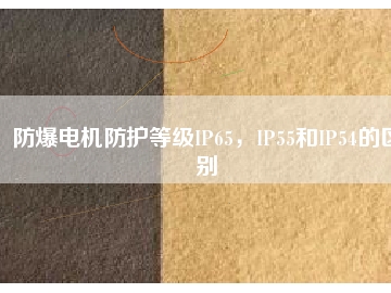防爆电机防护等级IP65，IP55和IP54的区别