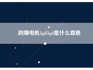 防爆电机2gd3gd是什么意思