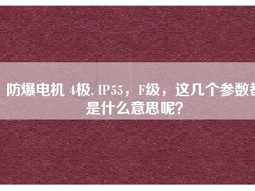 防爆电机 4极, IP55，F级，这几个参数都是什么意思呢？